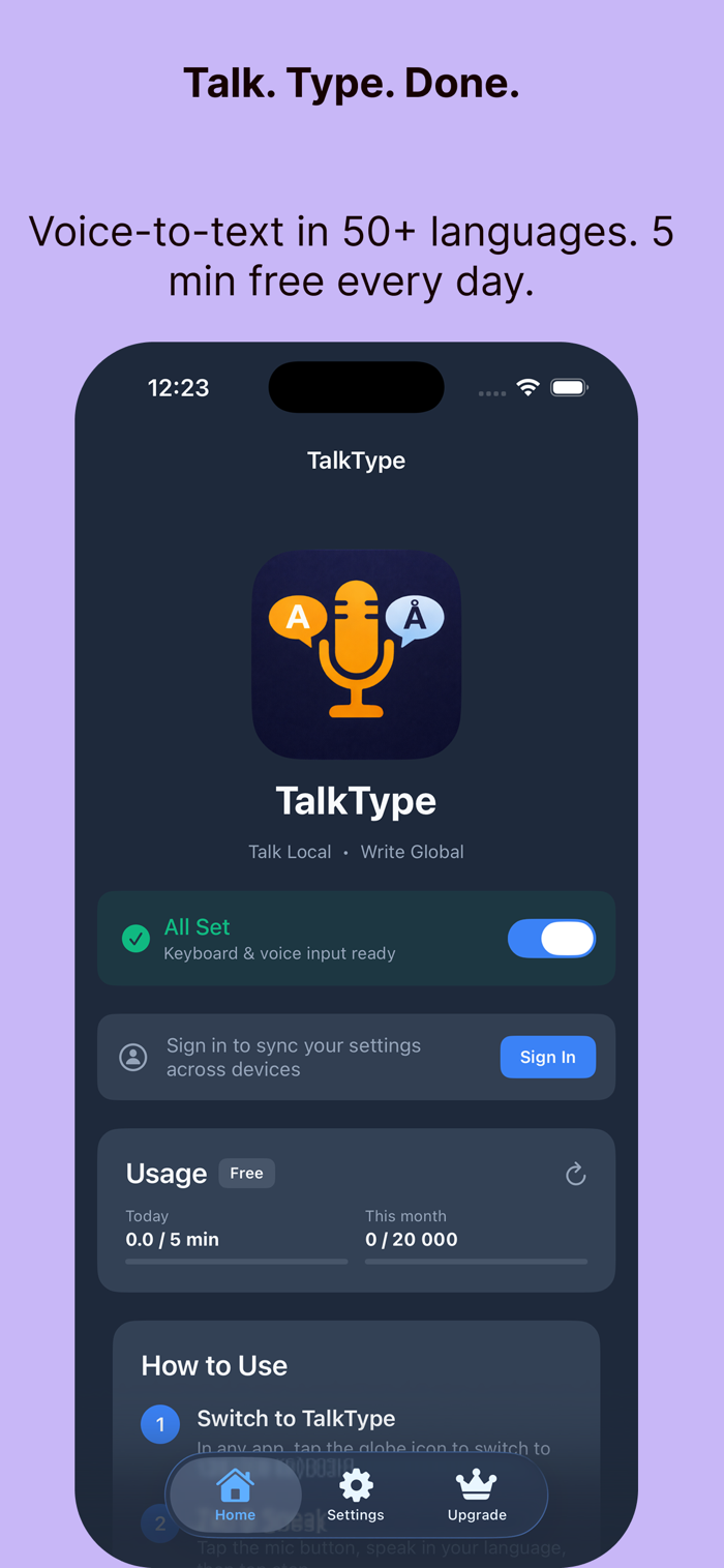 DicText voice keyboard on iPhone