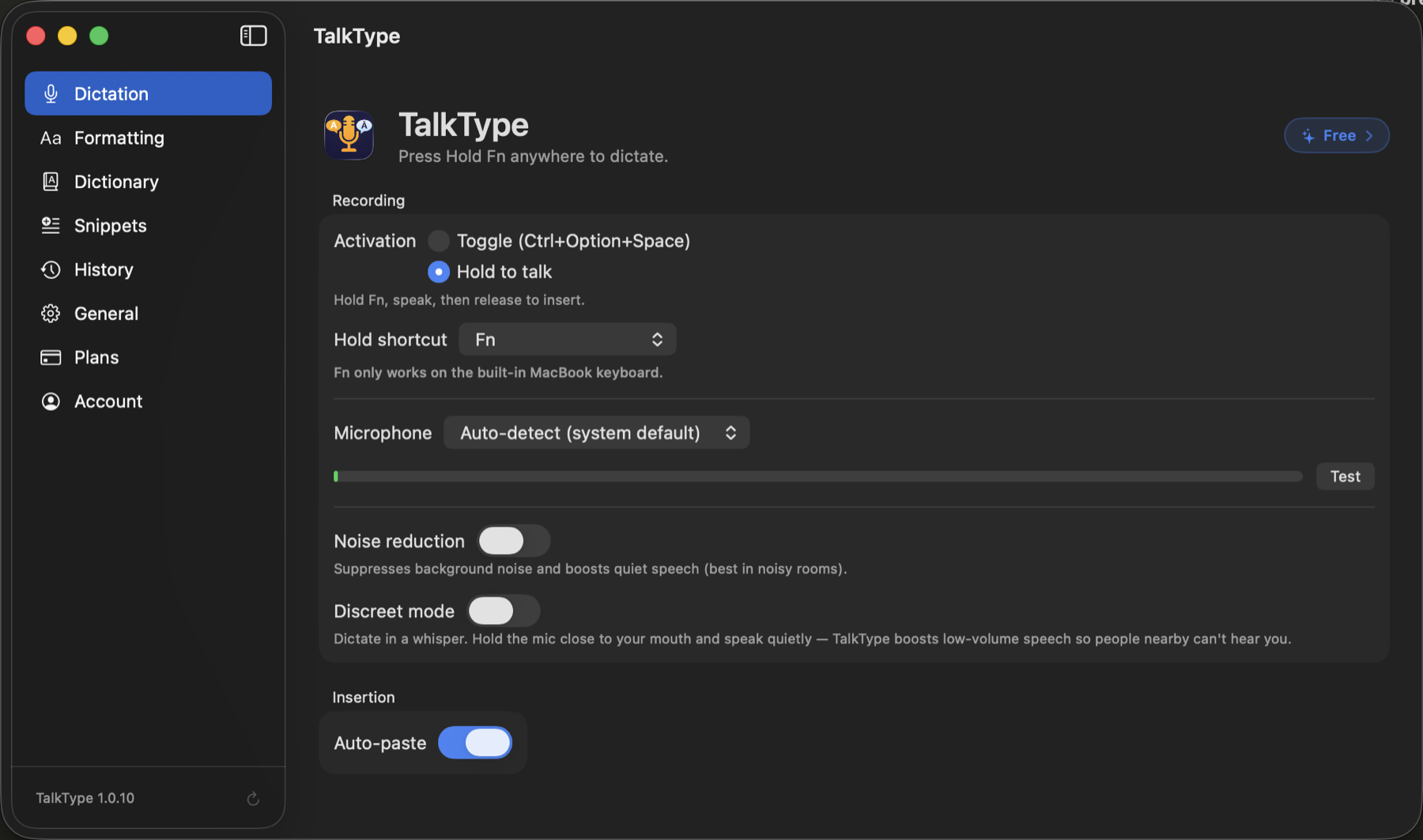DicText pour Mac, dictée et saisie vocale
